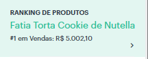 Ranking de produtos da Family Cookies em julho
